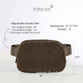 2022 Custom Hot Sales Winter Sport Running Mini Sherpa Fleece Plush Fanny Pack Belt Waist Bag For Women Girls Ladies